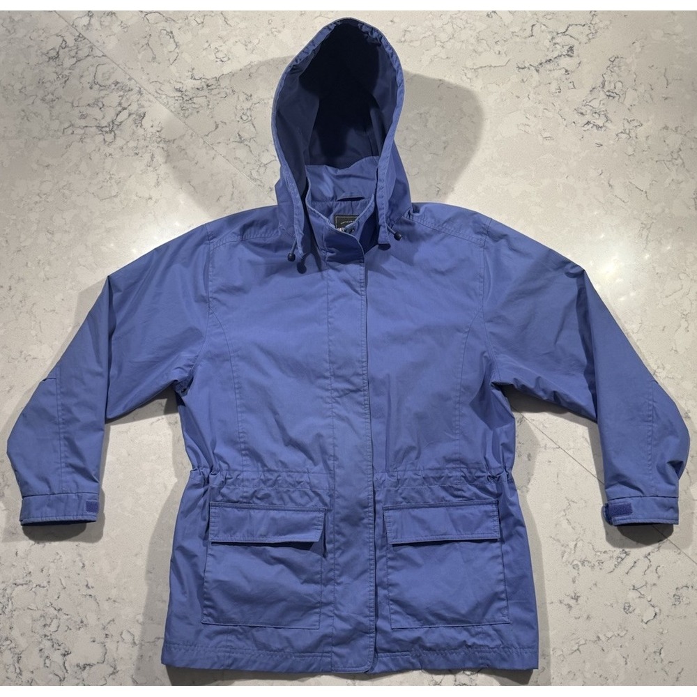 VTG‎ 90s Pacific Trail Parka Jacket Womens Medium Blue Full Zip Hooded Gorpcore